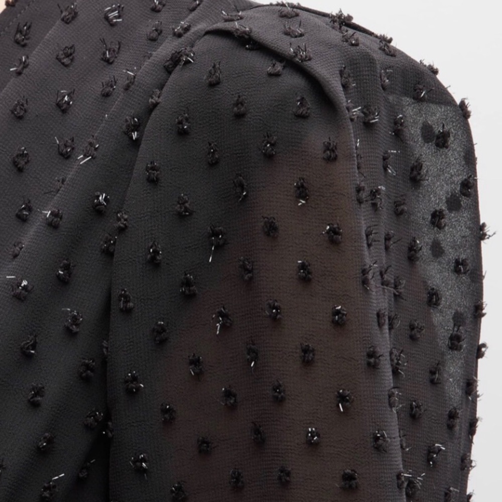 MICHAEL Michael Kors Deep Pleated Swiss Dot Mini Dress, 10 - Picture 8 of 13